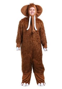 Woolly Mammoth Costume for Men Mega Fauna, Prehistoric Period, Men Costumes, Animal Onesies, Troll Costume, Toddler Girl Halloween, Costume For Men, Woolly Mammoth, Baby Costume