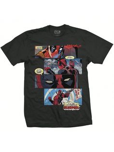 Add some Marvel style to your day with the help of this officially licensed Deadpool Smell You Later Nerd Comic Strips T-Shirt. This black Marvel t-shirt is made from cotton and features a colorful Deadpool Smell You Later Nerd Comic Strips design printed on the front.Deadpool Smell You Later Nerd Comic Strips T-Shirt Black Street  Short Sleeve  Animal,Cartoon,Figure,Letter    Men Clothing, size features are:Bust: ,Length: ,Sleeve Length: Themed Cotton T-shirt With Front Print, Themed Black T-shirt For Fan Conventions, Black Themed T-shirt With Character Print, Themed Black T-shirt With Screen Print, Marvel Style, Deadpool T Shirt, Deadpool Comic, Marvel Tshirt, T Shirt Picture