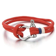 PRICES MAY VARY. Mens Women Steel Screw Anchor Shackles Red Nautical Sailor Rope Cord Braided Wrap Bracelet Wristband Metal: Stainless Steel;Material: Cotton Dimension:22CM(8.66")long;Weight:9.6g Package: Jewelry Box with Brand Name COOLSTEELANDBEYOND *Condition:100% brand new
 *Code:MB-847
 *Metal:Stainless Steel
 *Material:Cotton
 *Dimension:22CM(8.66")long;
 *Weight:9.6g
 *Package:Jewelry Box with Brand Name COOLSTEELANDBEYOND Package Jewelry, Nautical Bracelet, Mens Fashion Jewelry, Cord Wrap, Nautical Rope, Infinity Jewelry, Stylish Mens Fashion, Rope Cord, Anchor Bracelet