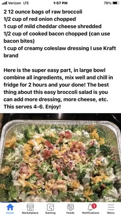 broccoli salad recipe with instructions on how to make it