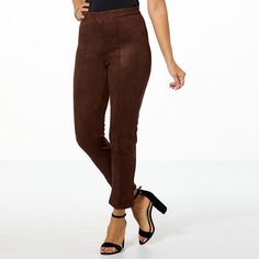 TWRHLL by Christie Brinkley Faux Suede Ankle Pant  You'll be at the helm of comfy cozy fashion when wearing this sophisticated faux suede pant. The stretch fabric allows for effortless movement and effortlessly complements every item in your wardrobe. Christie Brinkley, Suede Pants, Comfy Cozy, Cozy Fashion, Ankle Pants, Unique Fashion, Faux Suede, Fashion Clothes Women, Stretch Fabric