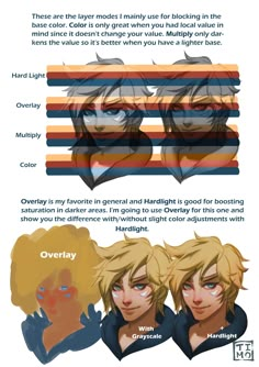 an info sheet describing the different types of hair and how they are used to create them