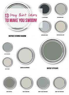 the different shades of gray paint that you can use to make your own wall art