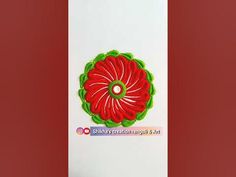 a red flower with green leaves in the center on a white background, and an inscription that reads shak's creations