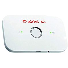 the airtel 4g router is white and red