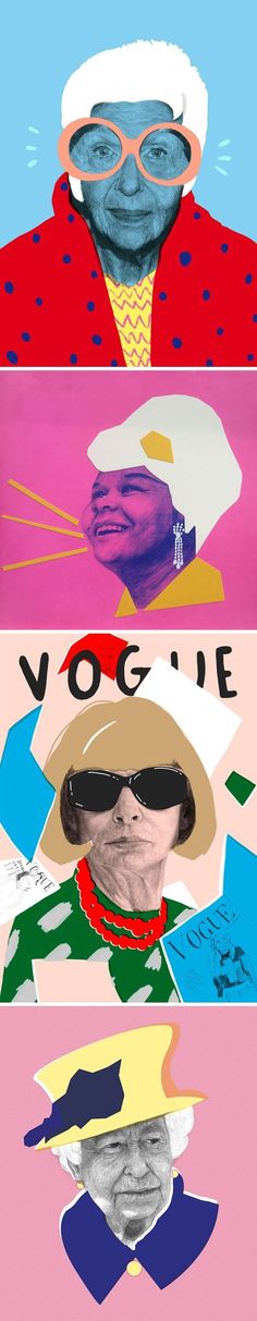 an image of a woman wearing sunglasses and a hat with the words voggie on it