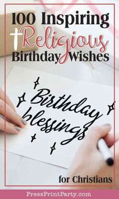 100 Inspiring Religious birthday wishes and birthday blessings for Christians. Choosing religious birthday wishes for a Christian friend or loved one can be challenging. Your Christian friend or relative will be touched to receive spiritual birthday wishes. You'll find several categories to help you write the perfect birthday blessing. general, for son, daughter, parents, friends, sister, brother, and bible verses especially greetings from Paul - Press Print Party! Spiritual Birthday Greetings, Birthday Card For Christian Friend, Birthday Card Verses For Friends, Inspiration Birthday Wishes, Birthday Wishes God Blessings, Christian Birthday Cards For Men, Sentiments For Birthday Cards, Birthday Blessings Christian Friend