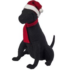 Black Lab with Santa Hat Christmas Tree Topper in Hand Felted Wool - Arcadia Home Santa Hat Tree Topper, Hat Christmas Tree Topper, Santa Hat Tree, Hat Tree, Felt Tree, Unique Christmas Trees, Stocking Tree, Christmas Tree Topper, Rain Water Collection