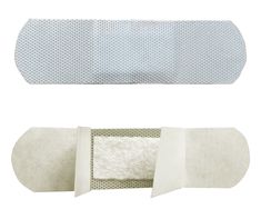 two different types of bandages on white background