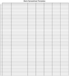 blank spreadsheet templates to print