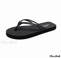 Olivia Mark - Stylish and Slip-Resistant Couples Beach Sandals with Simple Design and Flat Soles for Outdoor Wear Plastic Shoes, Chinese Knot, Beach Shoes, Beach Sandals, Outdoor Wear, High Heels Stilettos, Slide Sandals, Simple Design, Fashion Boutique