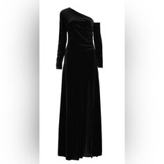 Donna Karen New York Velvet Asymmetrical Gown Worn Once Black Asymmetrical Gown, Donna Karan Dresses, Vintage Donna Karan, Donna Karan Dress, Velvet Gown, Size 8 Dress, Donna Karan, Velvet, Womens Dresses