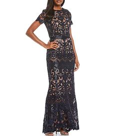 Women's Formal Dresses & Evening Gowns | Dillard's Dillards Dresses Long, Adrianna Papell Gowns, Adrianna Papell Black Dress, Mom Dresses, Mob Dress, Cap Sleeve Gown, Mother Of The Bride Dresses Long, Mother Of Bride Outfits, Bride Outfits