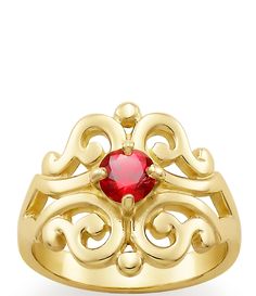 Inspired by the scrolls found in old world filigree, the Spanish Lace Ring is highlighted by a lab-created ruby.14K GoldRubySet with an approximate 5mm round faceted lab-created rubyApprox. 0.625" wideMade in the USA. Spanish Lace, Lace Ring, James Avery, July Birthstone, White Sapphire, Birthstone Ring, Christmas List, Old World, Floral Rings