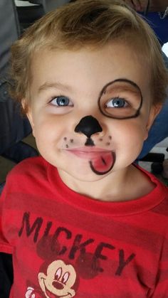 Basic Face Paint, Quick Face Painting Ideas For Kids, Puppy Face Paint, Kids Face Painting Easy, Dog Face Paints