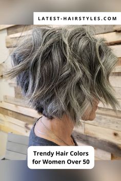 Grey Hair With Low Lights Over 50, Gray Hair 50 Years Old, 2023 Gray Hair Trends For Women, Colored Gray Hair Ideas, Blending Gray Hair With Highlights And Lowlights, Blonde To Grey Transition Short Hair, Cute Hairstyles For Gray Hair, Low Lites For Grey Hair, Adding Low Lights To Grey Hair