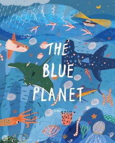 the blue planet is featured in this children's book, with an underwater scene