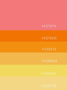 Sunset Color Dress Code, Color Palette Boho Colour Schemes, Ombre Color Palette Colour Schemes, Bright Sunset Color Palette, Sunset Color Palette Hex Codes, Sunset Colour Scheme, Tequila Sunrise Color Palette, Sunset Party Ideas, Sunny Color Palette