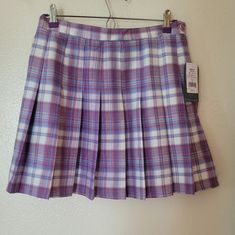 Purple Periwinkle Pastel Goth Academic Schoolgirl Style Pleated Skirt! Super Cute, Clueless Vibes, Nwt With No Flaws Or Odors. Zipper And Button Closure. By Rewind, From Kohl's. Size Medium In Junior's, Or Small In Women's. Bundle To Save! Boho Style Skirts, White Pleated Tennis Skirt, Style Pleated Skirt, Clueless Vibes, Black Flare Skirt, Purple Periwinkle, 50s Skirt, Bohemian Maxi Skirt, Sparkly Skirt