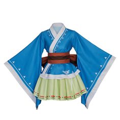 PRICES MAY VARY. Material:it's made of high quality of polyester,it's very soft, breathable, comfortable to wear. Packing List:top+skirt+waist cover Breath wild link kimono cosplay female dress women link botw cosplay costume japanese anime lolita kimono maid cosplay uniform dress outfit adult US women size, please check our size chart or Amazon women size chart before placing order. Tips:hand wash at low temperature. There are seven sizes for this link kimono lolita dress available,please check Botw Cosplay, Link Botw, Kimono Cosplay, Costume Anime, Maid Cosplay, Female Dress, Uniform Dress, Anime Costumes, Japanese Outfits