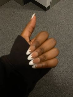 Basic Baddie Nails Almond, Almond French Tip Short, Medium Length Almond Nails Acrylic, Almond Nails Hello Kitty, French Tip Short Almond Nails, French Tips Almond, Almond Nails Gel, French Tip Short, Almond French Tip