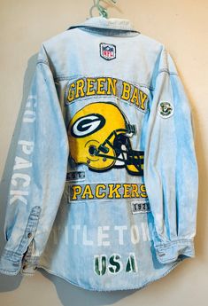 Upcycled Football Jersey, Denim Furniture, Gameday Fashion, Nfl Shirts, Nfl Outfits, Spirit Clothing, Custom Trucker Hats