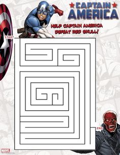 the captain america maze is shown in this image