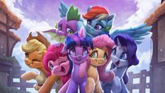 My little pony pony twilight, rarity, Fluttershy, pinkie pie, rainbow dash, apple jack and Spike Mlp Mane 6, Fluttershy Fanart, Pegasus Unicorn, Mane 6, Mlp My Little Pony, Fluttershy, Twilight Sparkle, Rainbow Dash