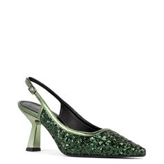 Donald Pliner Women STESSIA Green Dress, Heel, Pump, Sling, SlipOn, Size: 5 MADE IN THE MOUNTAINS OF ITALY
Step out in style with the STESSIA slingback heel in sequin embroidered fabric with soft metallic nappa leather trim. Its sculpted heel gives you the perfect amount of height yet keeps you comfortable on your feet. A memory foam padded insole and leather outsole add to the ease of this stylish shoe. Finished with an adjustable buckle closure. Made in Italy. Embroidered Fabric, Slingback Heel, Stylish Shoes, In The Mountains, Nappa Leather, Military Green, Leather Trim, Leather Trims, Green Dress