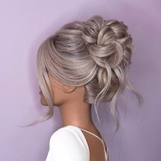 Joseph I'Anson | Do you struggle to get a bouncy ponytail? Do you dream of volume!! Then you NEED to check out my ponytail tutorial!!!! Don’t forget to… | Instagram Updos Bridesmaid Hair, Short Bridal Hair Updo, Mid Bun Bridal Hair, Bridesmaid Hair Styles Updo, High Hair Up, Boho Up Do, Hair Updos Bun, Wedding Short Hair Updo, Bridesmaid Hair Updo High