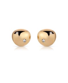 in stock Polished Pebble, Boston Proper, Crystal Stud Earrings, Sparkling Crystal, Gold Earrings Studs, Rhodium Plated, Gold Earrings, 18k Gold, Gold Plate