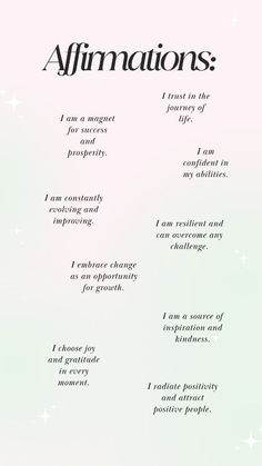 an affirmation poem with the words i am proud to the journey of life