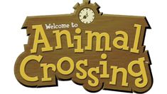 an animal crossing sign with a clock on it's face and the words welcome to animal crossing