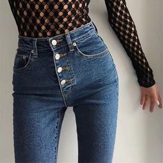 Rock Style Clothing, Black Pants Men, Jeans Online, Style Streetwear, Denim Trousers, Women Pants Casual, High Waisted Denim, Jeans Style