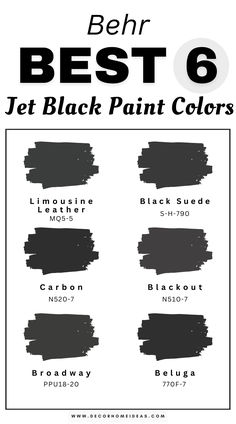 the best jet black paint colors