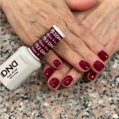 Dnd Nail Colors Gel Polish Red, Dnd Red Nails, Dnd Red, Red Dnd Gel Polish Colors, Nails Dnd, Pale Skin Nails, Fall Nail Color Ideas, Dnd Red Gel Polish