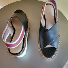 Genuine Leather Material Trendy Leather Wedge Sandals For Outings, Leather Wedge Heel Sandals For Outings, Trendy Leather Wedge Sandals For Day Out, Trendy Leather Sandals For Outings, Chic Leather Sandals For Outings, White Platform Vans, Pink Platform Shoes, White Platform Boots, Platform Vans