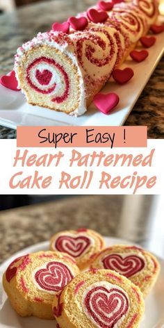 Surprise your loved ones with this adorable heart-patterned strawberry cake roll! Perfect for birthdays, anniversaries, or just because, this light and fluffy sponge cake is filled with a creamy strawberry filling. Easy to make and impossibly charming, it's sure to be a hit at any gathering! #HeartPatternedCake #DessertDelight #HomeBaking