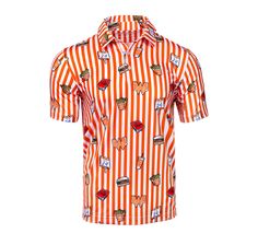 View Whataburger x Chubbies Striped Polo on white Character Print Tops For Summer Sports, Graphic Print Tops For Golf In Summer, Polo Design, Comic Book Style, Book Style, Fun In The Sun, Fun Comics, Fresh Look, Golf Course