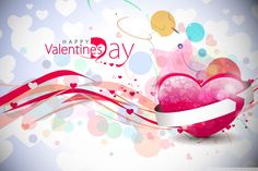 a valentine's day background with hearts and swirls