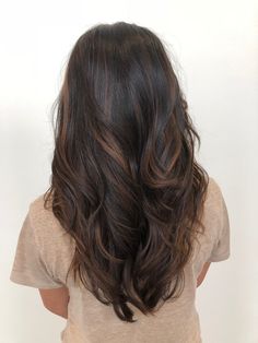 Brown Hair Lived In, Dark Brown Asian Hair With Highlights, Black Hair Balayage Indian Dark Brown, Indian Hair Brown Highlights, Brown Hair Colour Highlight, Black Hair Minimal Highlights, Hair Coloring For Asian Hair, Asians With Highlights Black Hair, Brown Balayage On Black Hair Asian