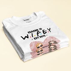 Personalized matching shirts make the perfect gift for your partner. Whether you're celebrating an anniversary or just want to show how much you care, these custom tees are sure to let them know you're thinking about them. MESSAGE: Hubby Wifey Season. PRODUCT DETAILS: 100% cotton (99% for ash/grey colors, 50% for hoodie) Decoration type: Digital Print Newly Wed Shirts Couple, Anniversary Tshirts Matching Couples Couples Apparel, Hubby And Wifey Shirts, Just Married Tshirts Couple, Married Couple Shirts Mrs. Bridal Shop, Thinking About Them, Personalized Matches, Matching Couple Shirts, Matching Couple