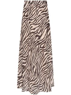 pink/brown zebra print recycled polyester blend high-waisted straight hem This item is made from at least 50% recycled or upcycled materials. For recycled synthetic clothing products, we highly recommend using a microfibre-catching washing bag to ensure that no microplastics that can pollute water are released in the process. Learn more about what makes a product Conscious on our Conscious Criteria page Brown Zebra Print, Skirt Images, Danish Fashion, Party Animals, Skirt Maxi, City Dress, Summer Beach Wear, Vintage Inspired Design, Brown Fashion