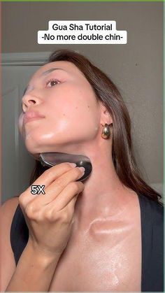 Gua Sha for double chin Gua Sha For Double Chin, Bronzed Makeup, Bronze Makeup Look, Street Music, Bronze Makeup, Look Older, Double Chin, Gua Sha, Double Take