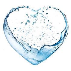 water splashing in the shape of a heart on a white background stock photo 5479