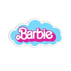 Barbie Vinyl Textured Sticker - ShopSpoiled Barbie Simple Drawing, Barbie Vinyl, Barbie Merchandise, Collage Notebook, Barbie Stickers, Cookie Printable, Barbie Things, Barbie 2023, Kindle Stickers