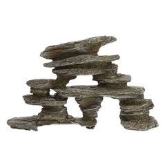 rocks stacked on top of each other in front of a white background