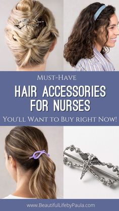 Easy Hair Styles For Nurses, Hairstyles For Nursing Clinicals, Hair For Nursing Clinicals, Headband Hairstyles Updo Nurse, Hair Styles For Nurses With Long Hair, Find Hairstyles, Beautiful Haircuts