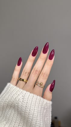 Magenta Red Nails, Magenta Nails, Wine Nails, Smink Inspiration, Makijaż Smokey Eye, Red Nail, Funky Nails