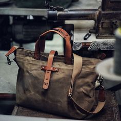 "Handcrafted Waxed Canvas Bag, Crossbody Bag, Tote Bag, Water Repelent Zippered Purse, Personalized Christmas Gift, Vintage Briefcase Laptop Bag 🎇This is the PERFECT tote for the upcoming holiday season and great for an overnight trip! 🎇This sturdy tote bag is a nice roomy size for a day out, big enough and strong enough to fill up with your laptop, some books, a sweater, a few snacks and whatever else you might want. 🎇Features: - 1 x Main Compartment - 1 x Interior Zipper Pocket - 2 x Slot P Waxed Canvas Tote Bag, Vintage Briefcase, Waxed Canvas Bag, Canvas Leather Bag, Motorcycle Bag, Laptop Bag For Women, Bracelet Apple Watch, Canvas Handbags, Waxed Canvas